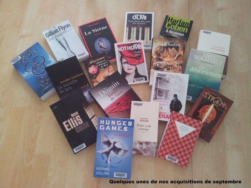 Acquisitions septembre 2012